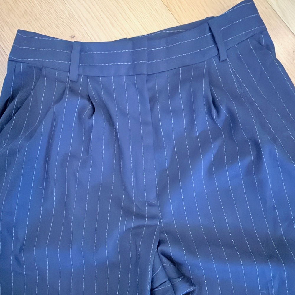 FAVORITE DAUGHTER The Favorite Pants in Navy Blue with White Pinstripes Size 10 - Picture 6 of 12